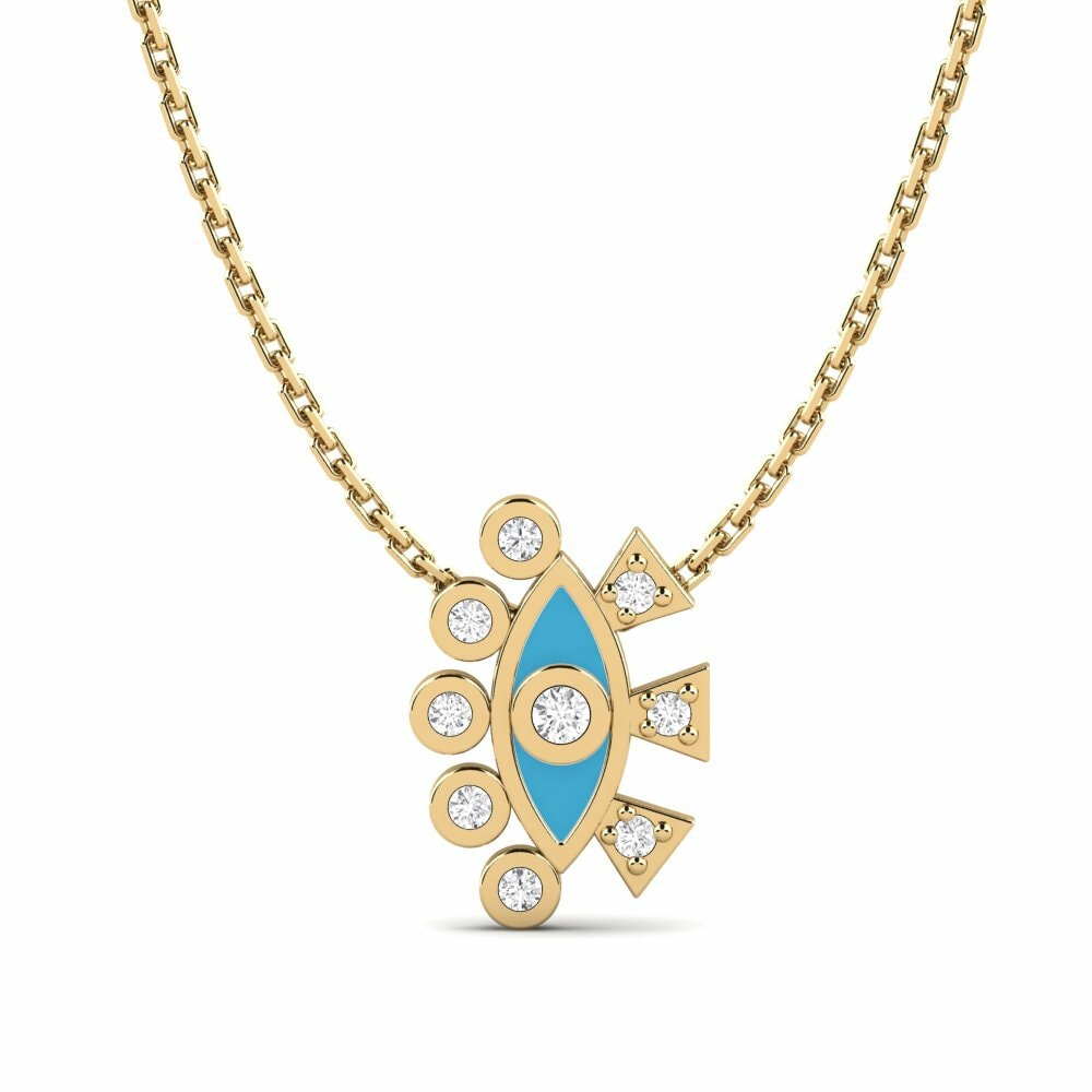 14k Oro Amarillo Colgante de Mujer Gambrion