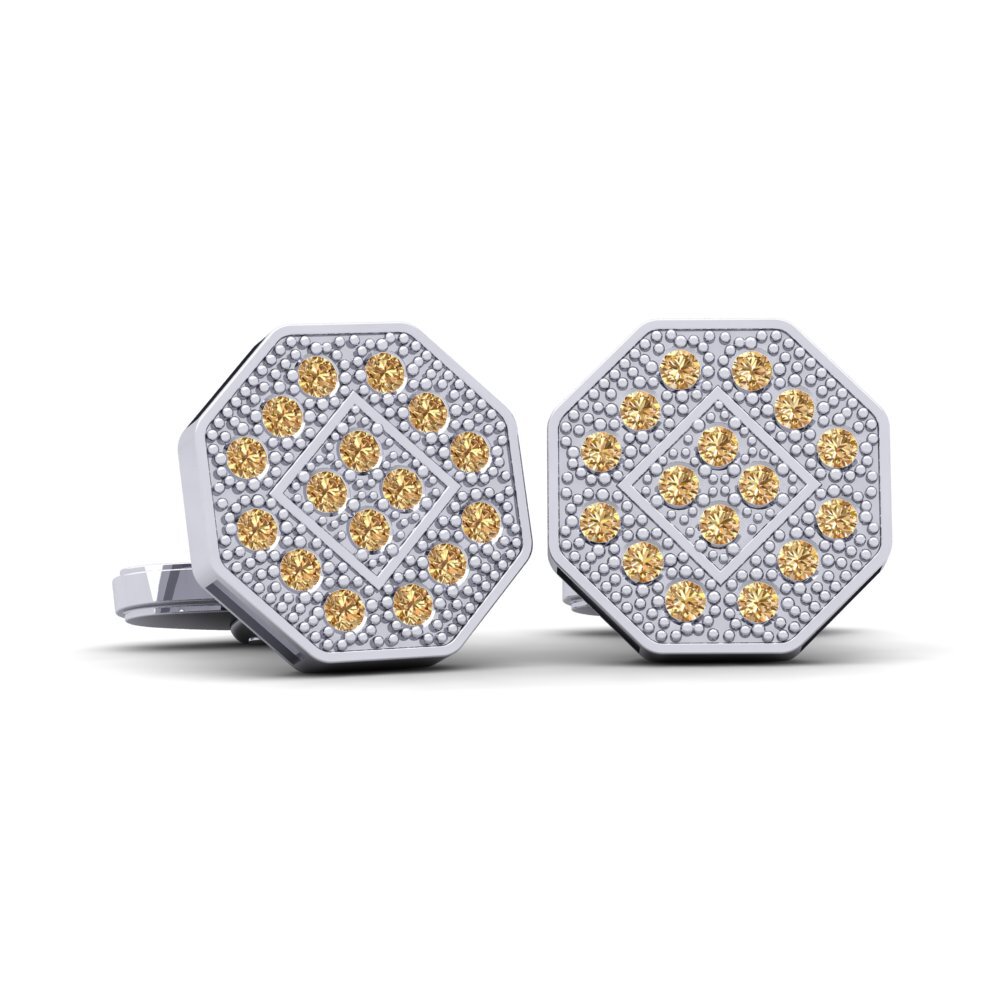Brown Diamond Cufflink Gamila
