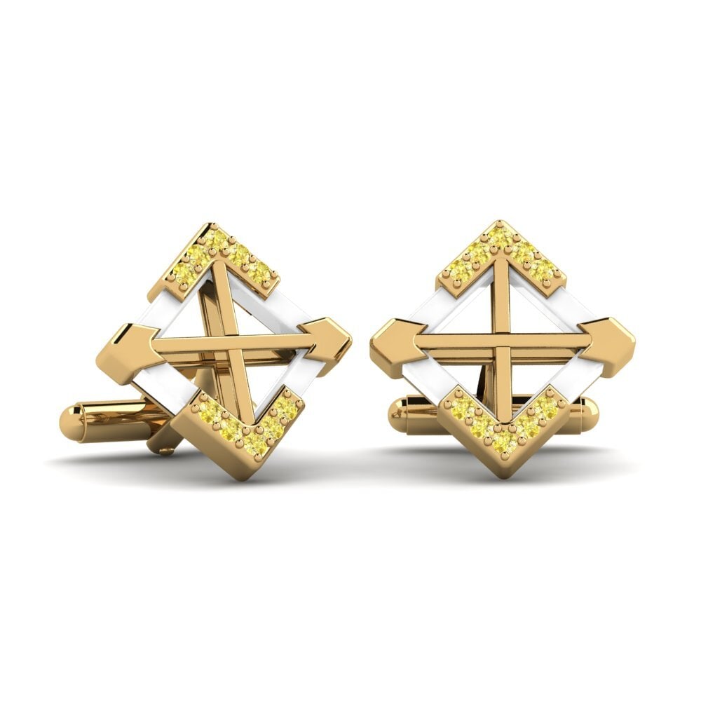 Yellow Sapphire Cufflink Gamino