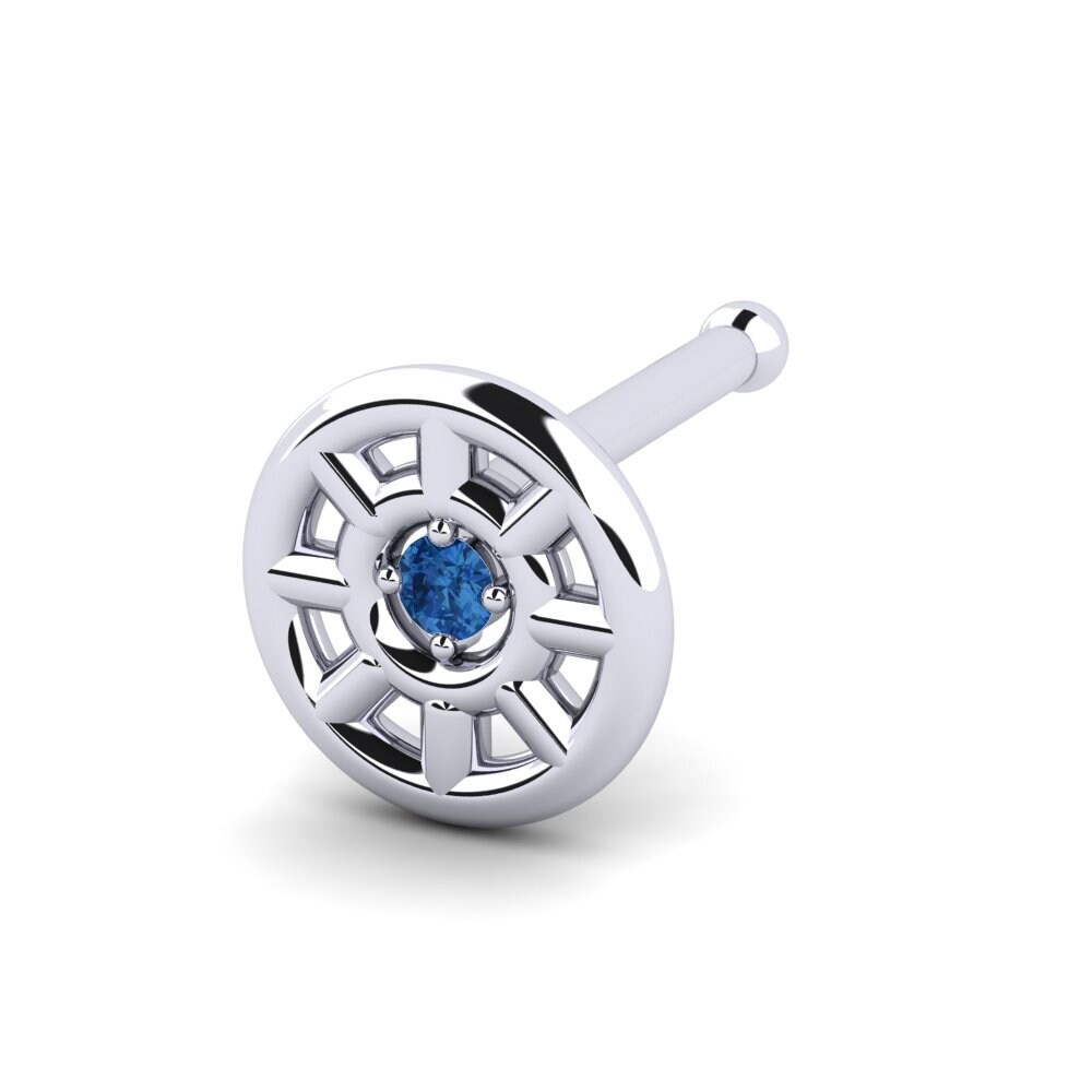 Donker Blauwe Zirkoon Neus Pin Gamp