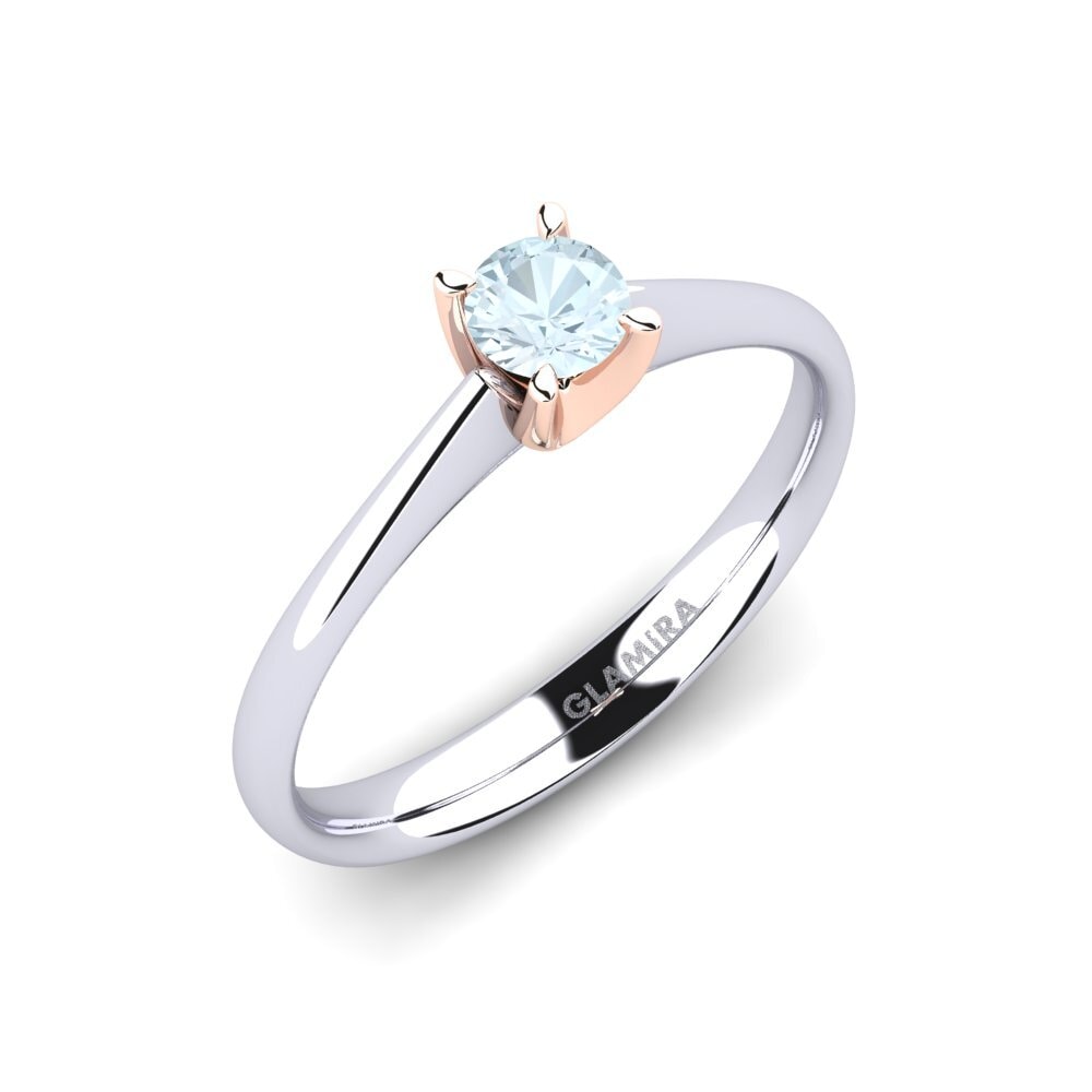 14ct White / Rose Gold Engagement Ring Gandolfa