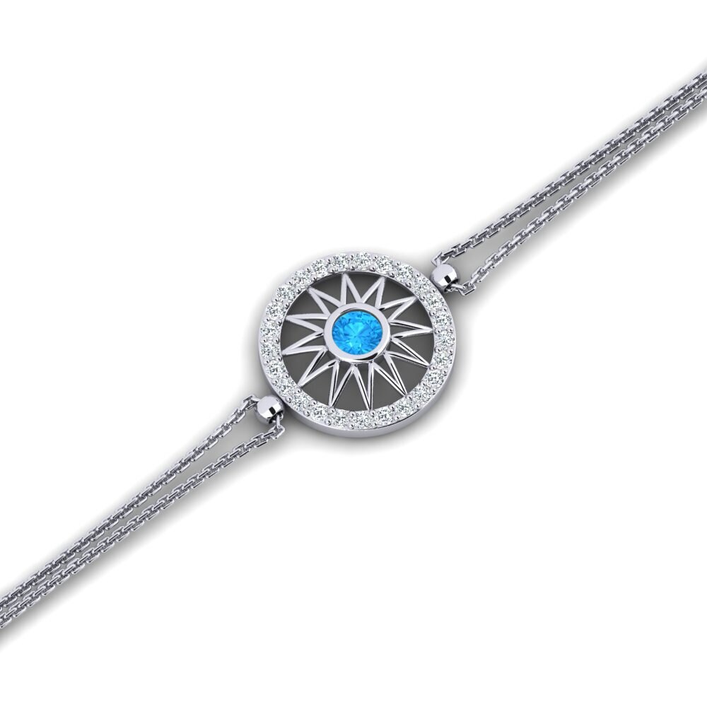 Blue Topaz Women's Bracelet Ganimola