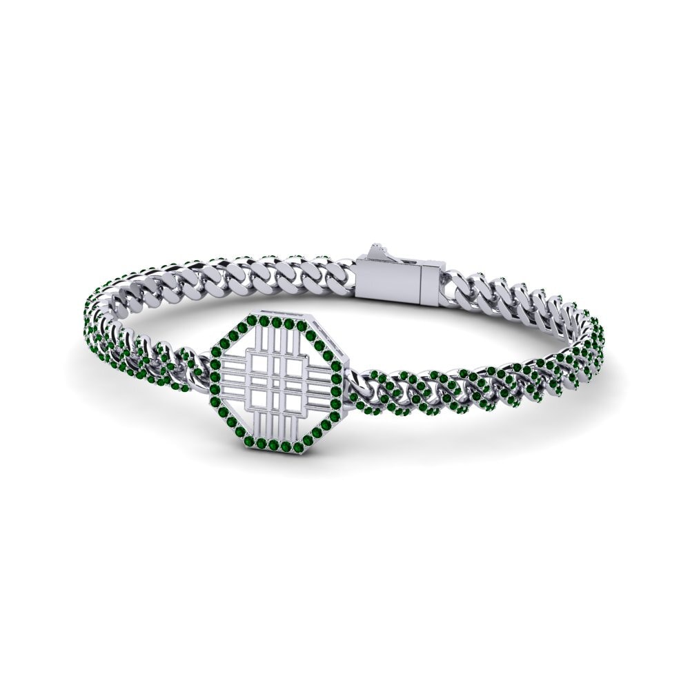 Green Zirconia Women's Bracelet Gapatter