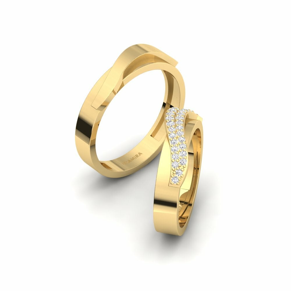Oro Giallo 375 Fede nuziale Gardanne Pair