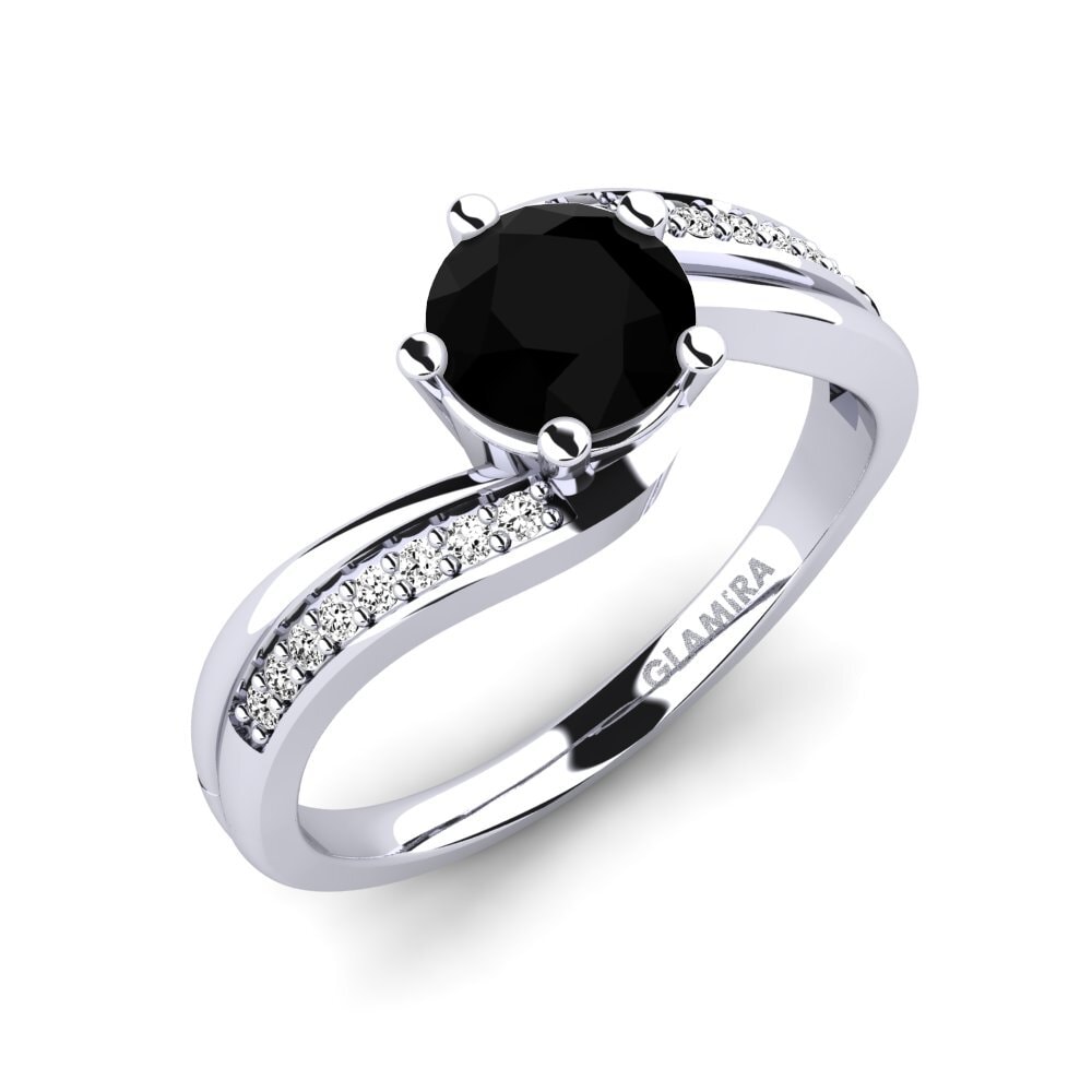Ónix Negro Anillo de compromiso Gardenia