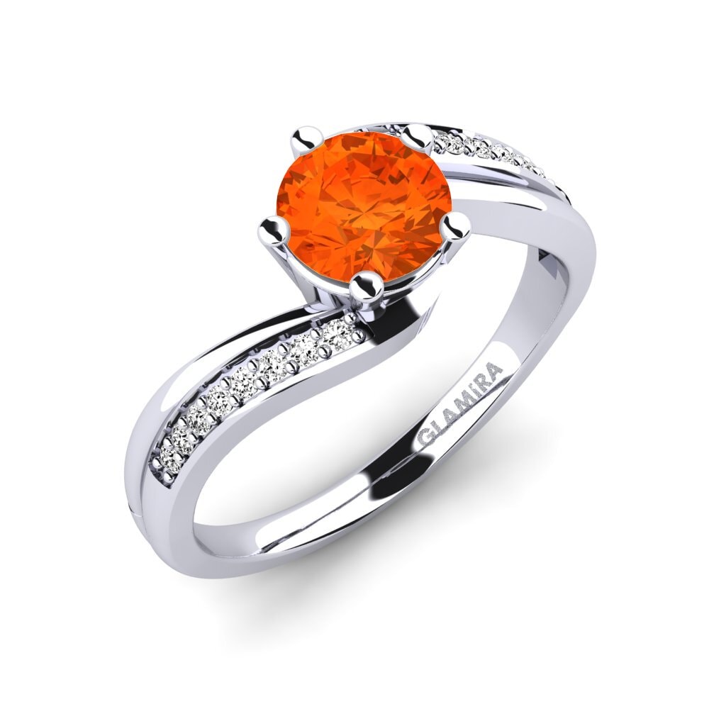 Fire-Opal Engagement Ring Gardenia