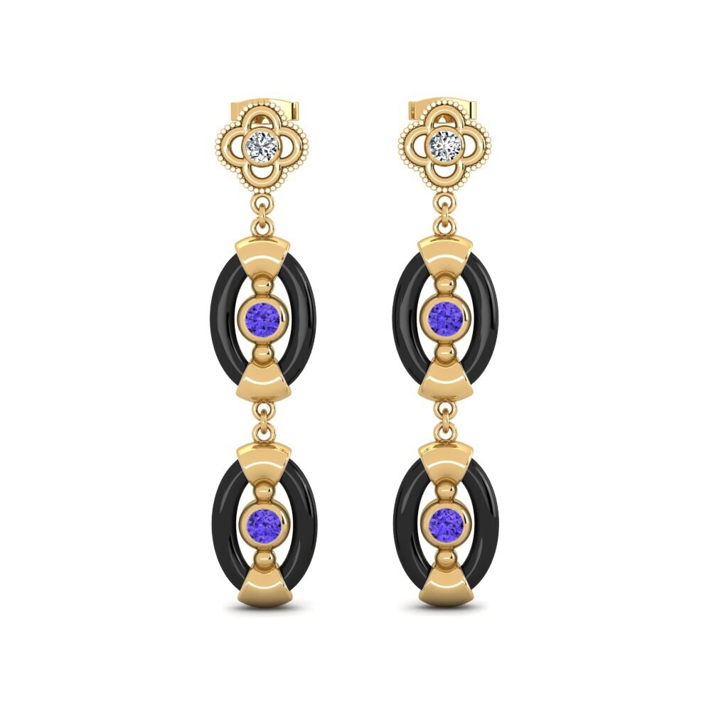 Round Tanzanite Women's Earring Garity