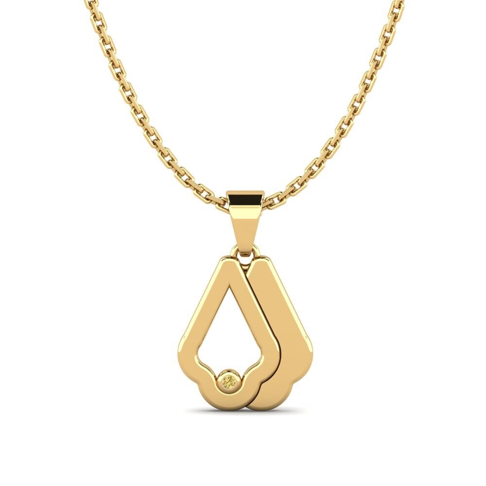 Gele Diamant Dames Hanger Garrot