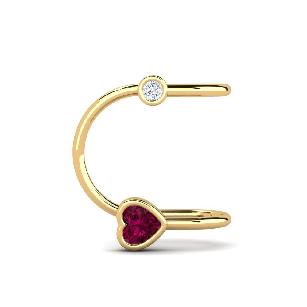 18ct Yellow Gold Rhodolite Garnet Women's Earring Gaskell