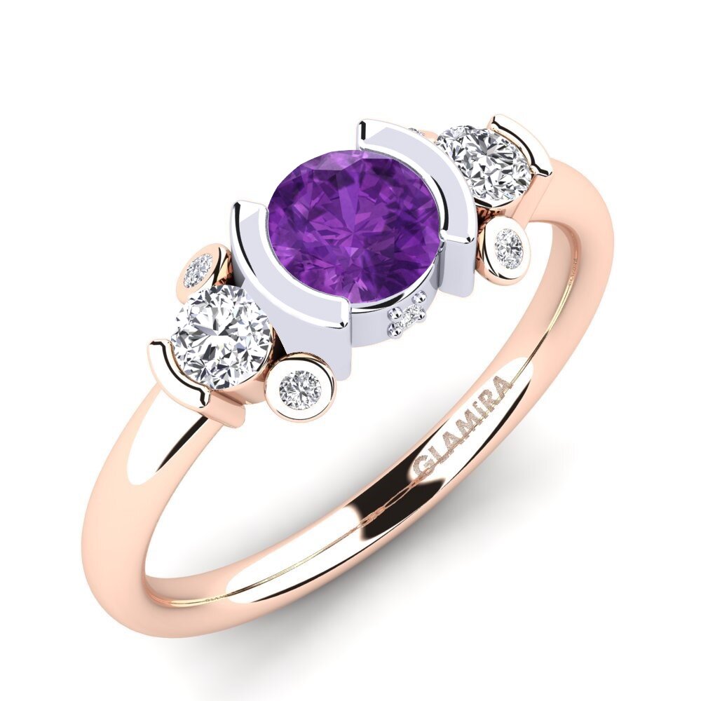 Amethyst Engagement Ring Gaspara
