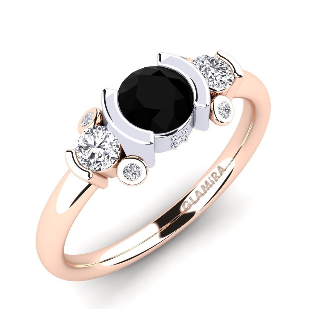Onyx Noir Bague de fiançailles Gaspara