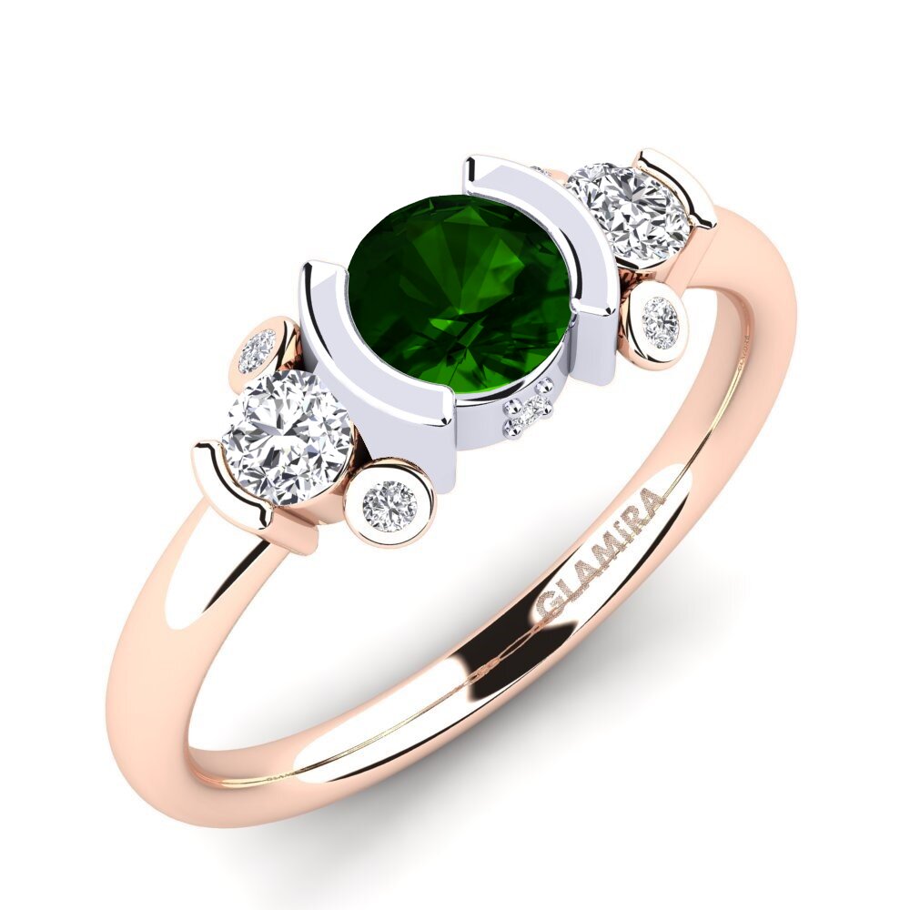 Green Tourmaline Engagement Ring Gaspara