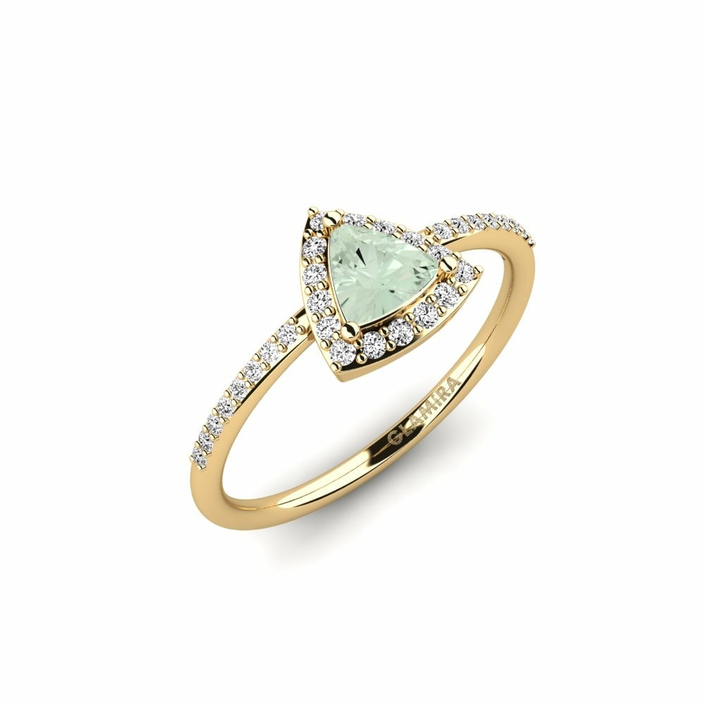 Green Amethyst Engagement Ring Gaum