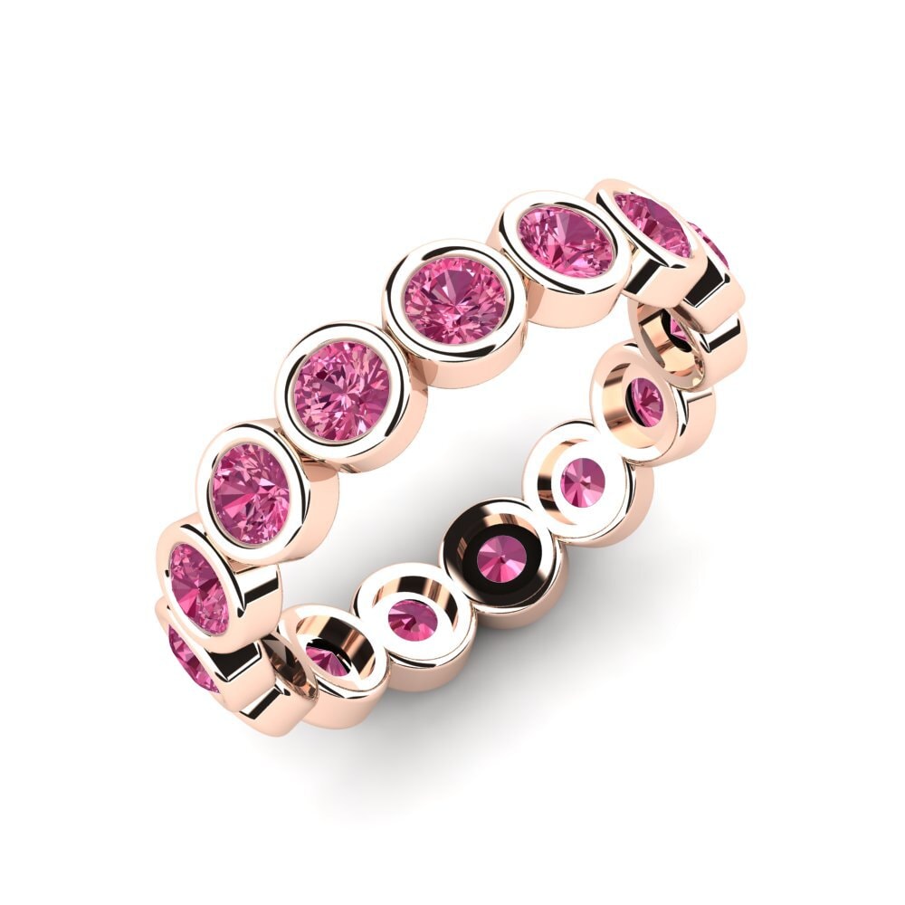 Or rose 14k Tourmaline Rose Bague Gaur