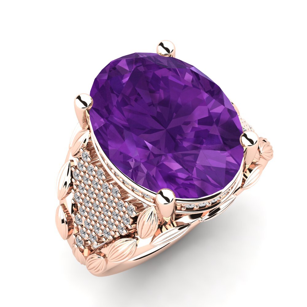 14k Rose Gold Amethyst Ring Gaye