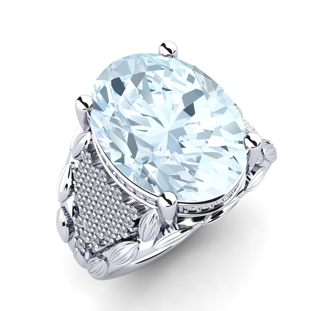 14k White Gold Aquamarine Ring Gaye