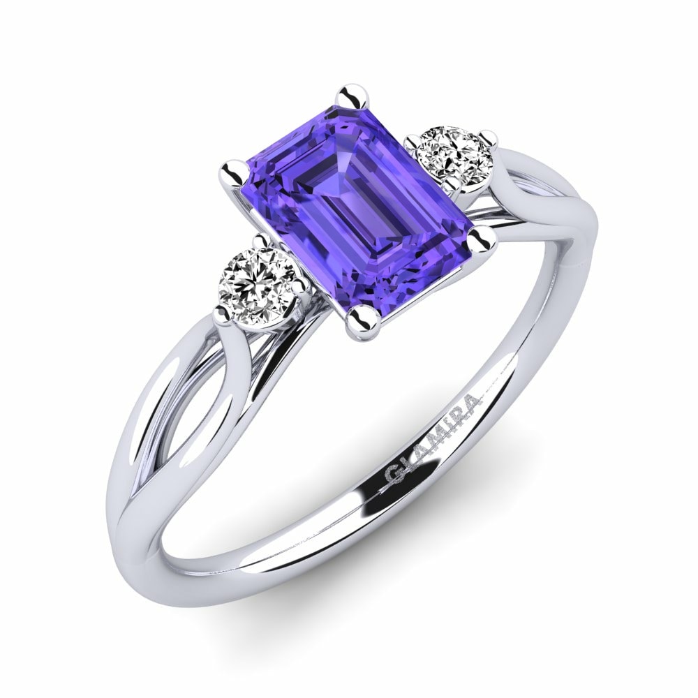White gold tanzanite ring deals