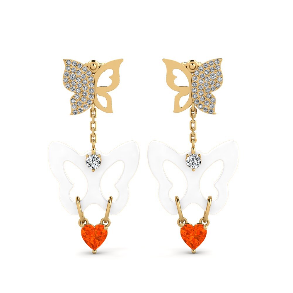 Fire Opal Women's Earring Gayton