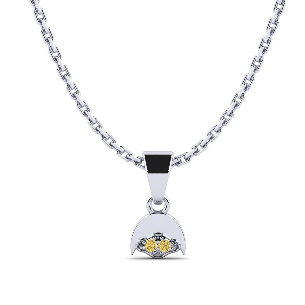 Paladio 950 Diamante Amarillo Colgante de Mujer Gdansk