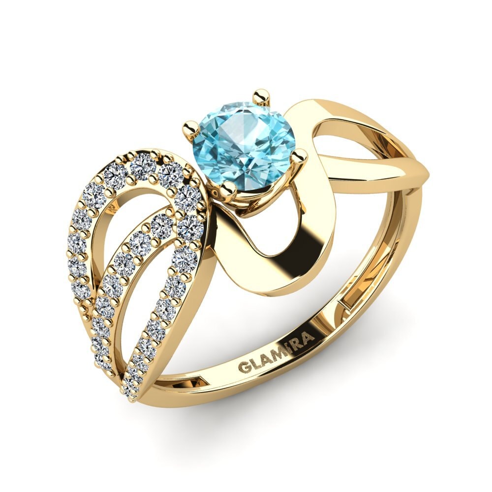 Blue Zircon Ring Geber