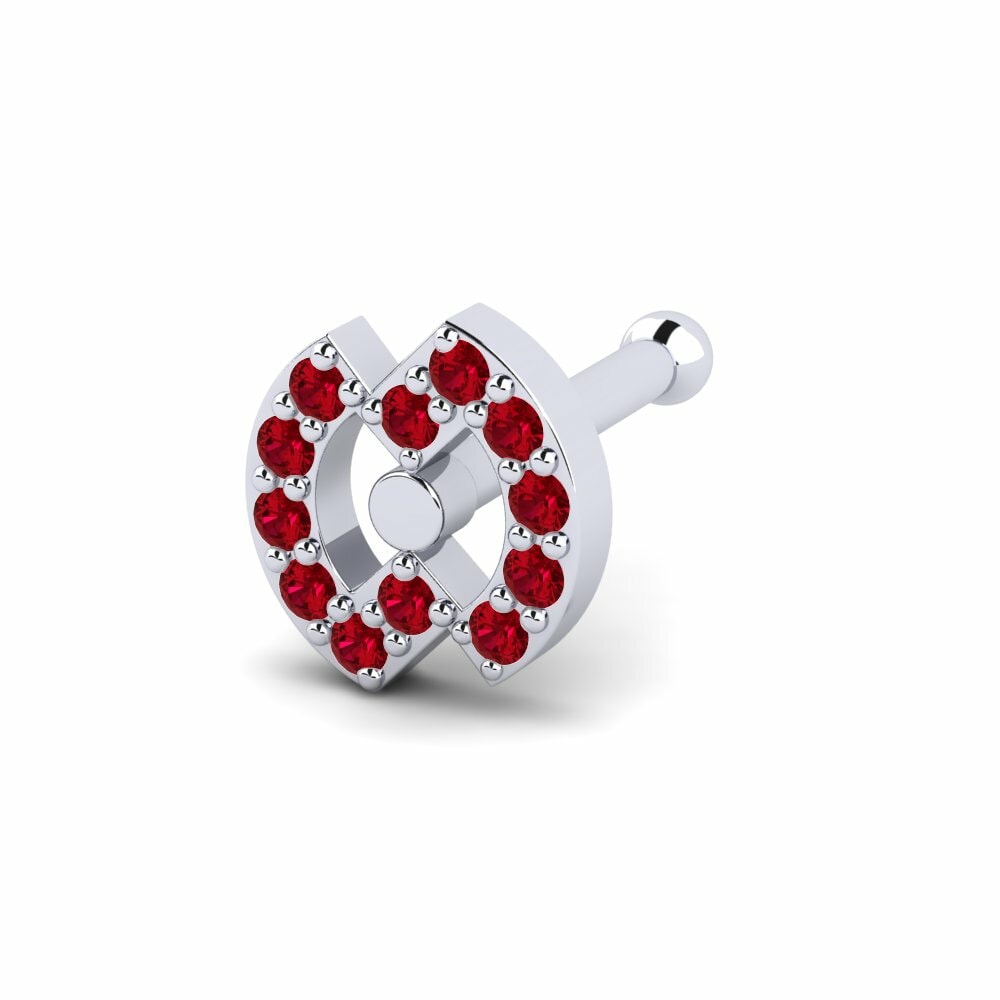Red Zirconia Nose Pin Geclapis