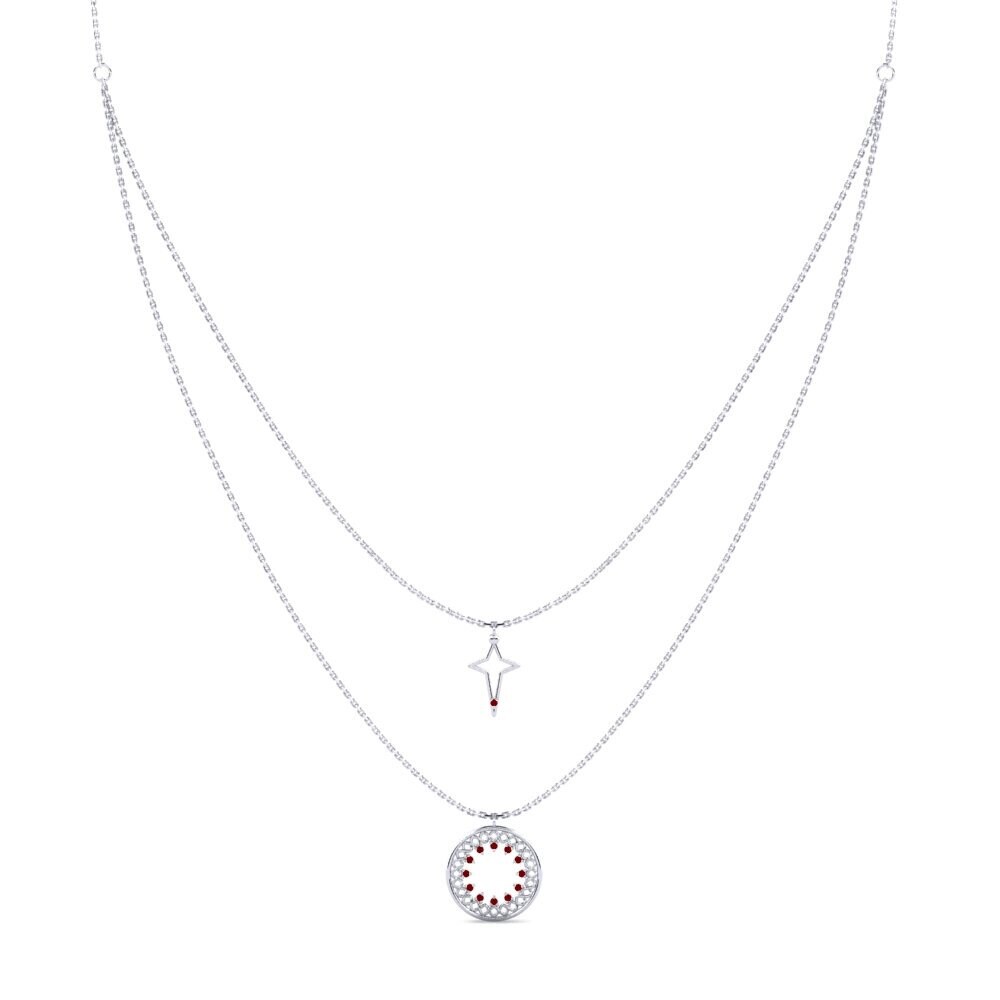 Red Zirconia Women's Necklace Gefesyn
