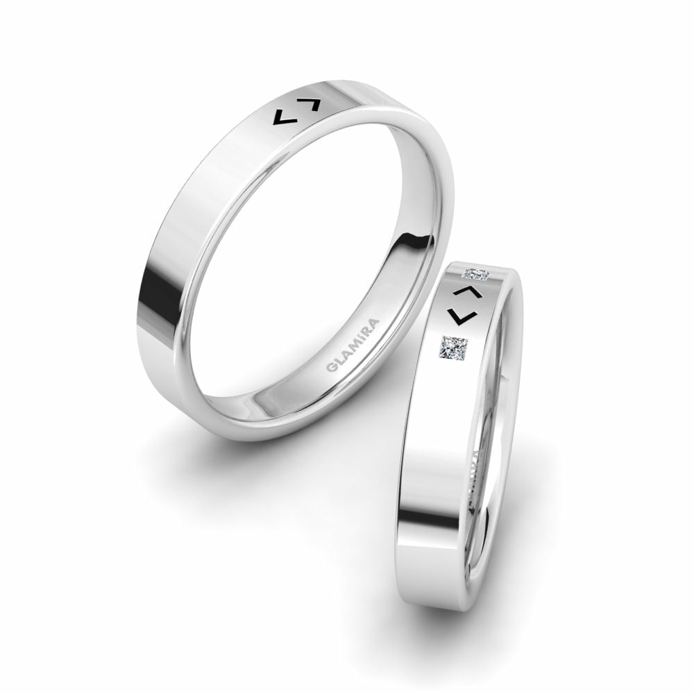 950 Platinum Ring Gemisre SET