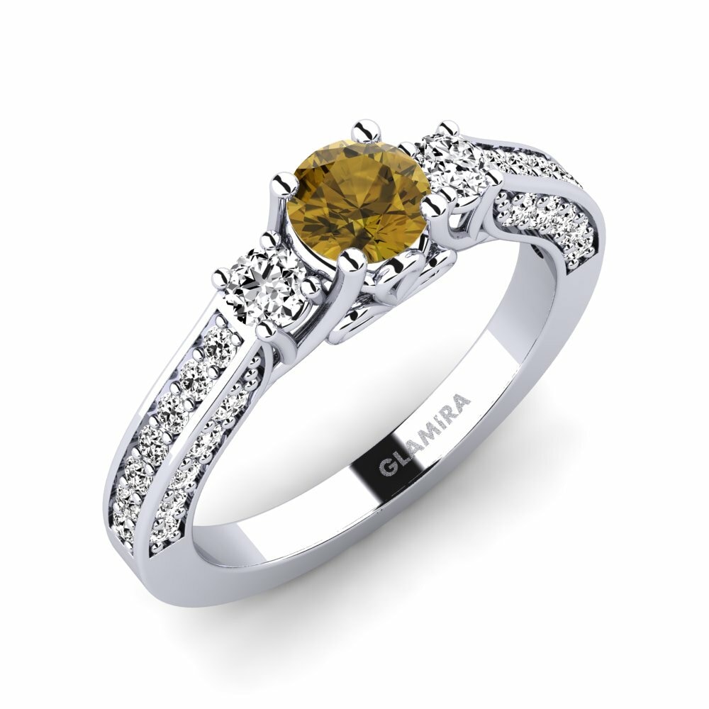 Bruine zirkoon Bruids Set Gemmiferous Ringen A