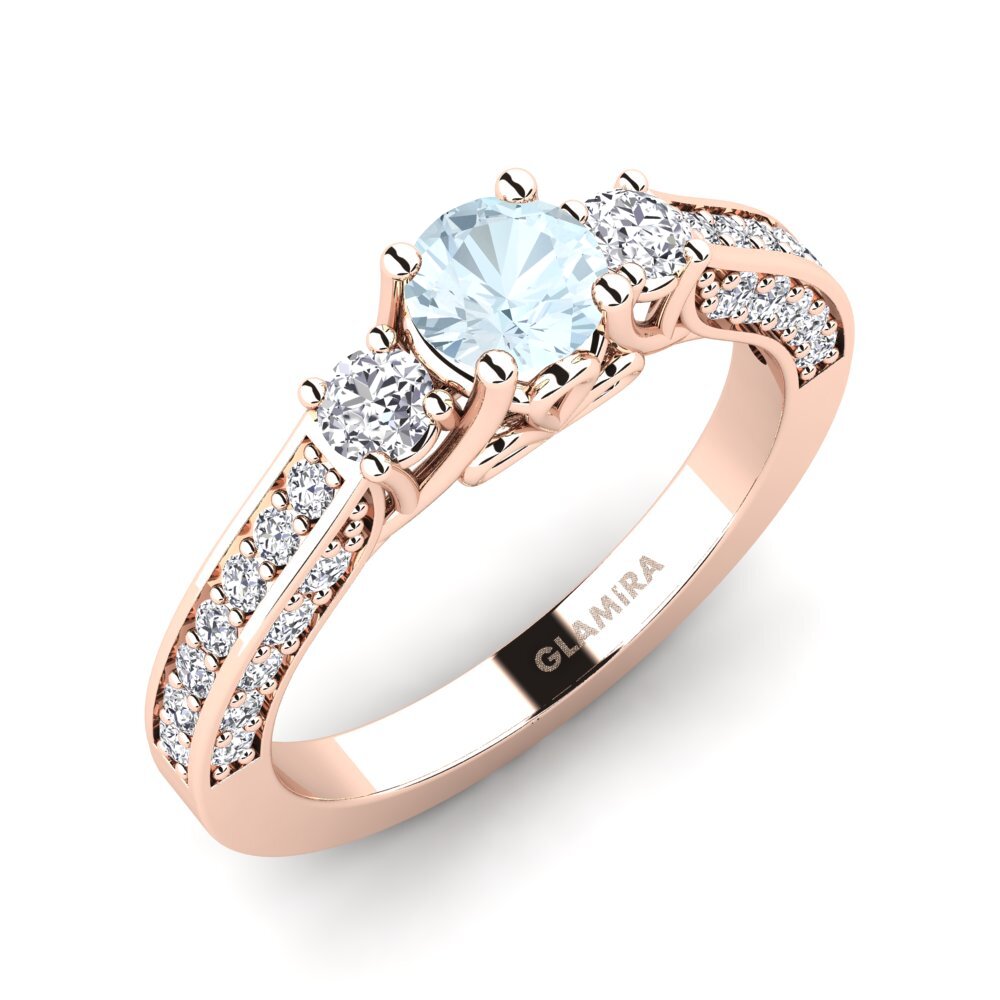 14ct Rose Gold Bridal Set Gemmiferous Ring A