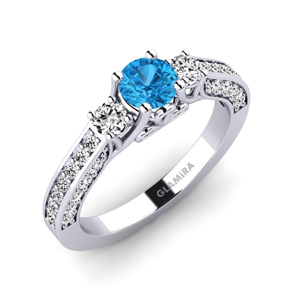 Blue Topaz Bridal Set Gemmiferous Ring A