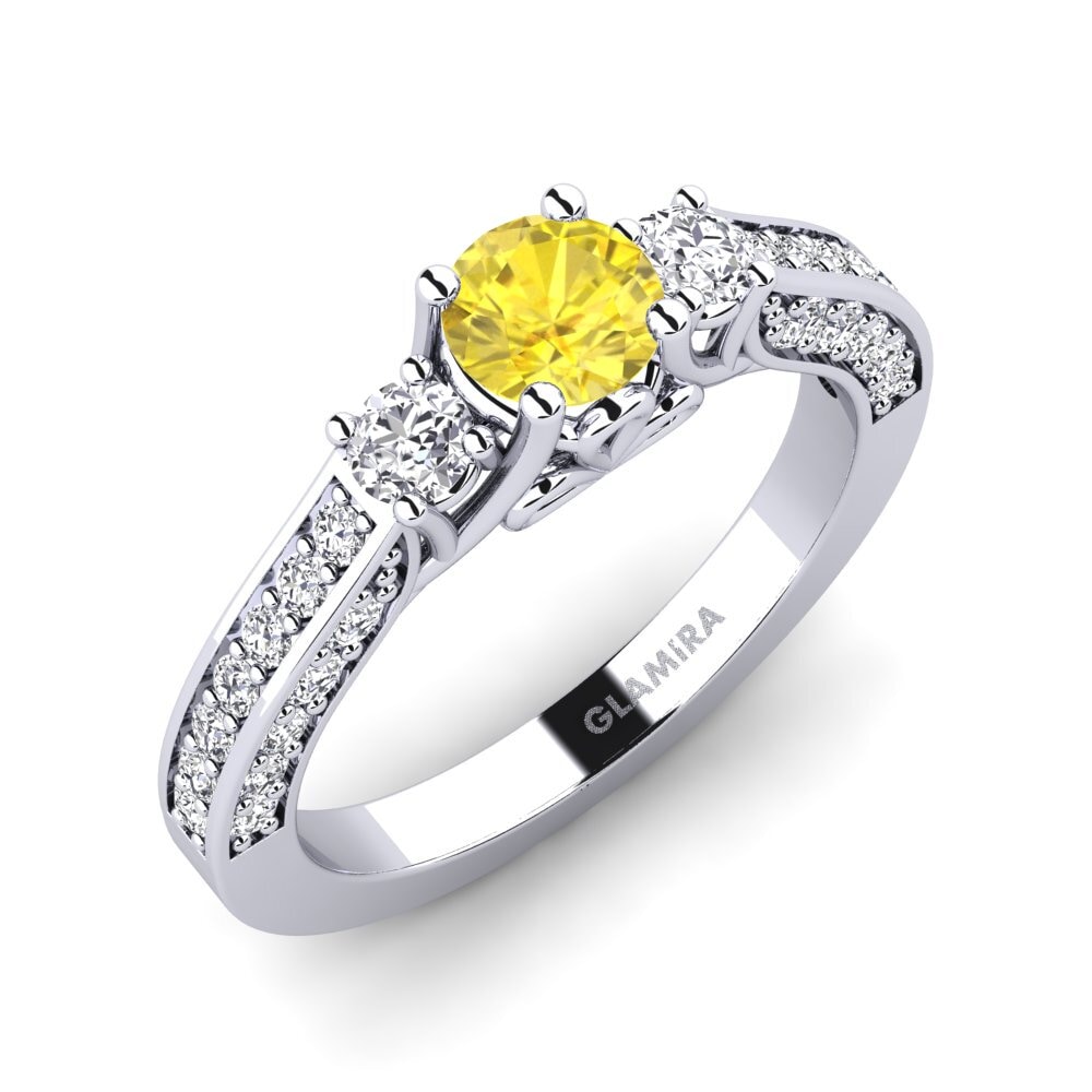 Yellow Sapphire Bridal Set Gemmiferous Ring A