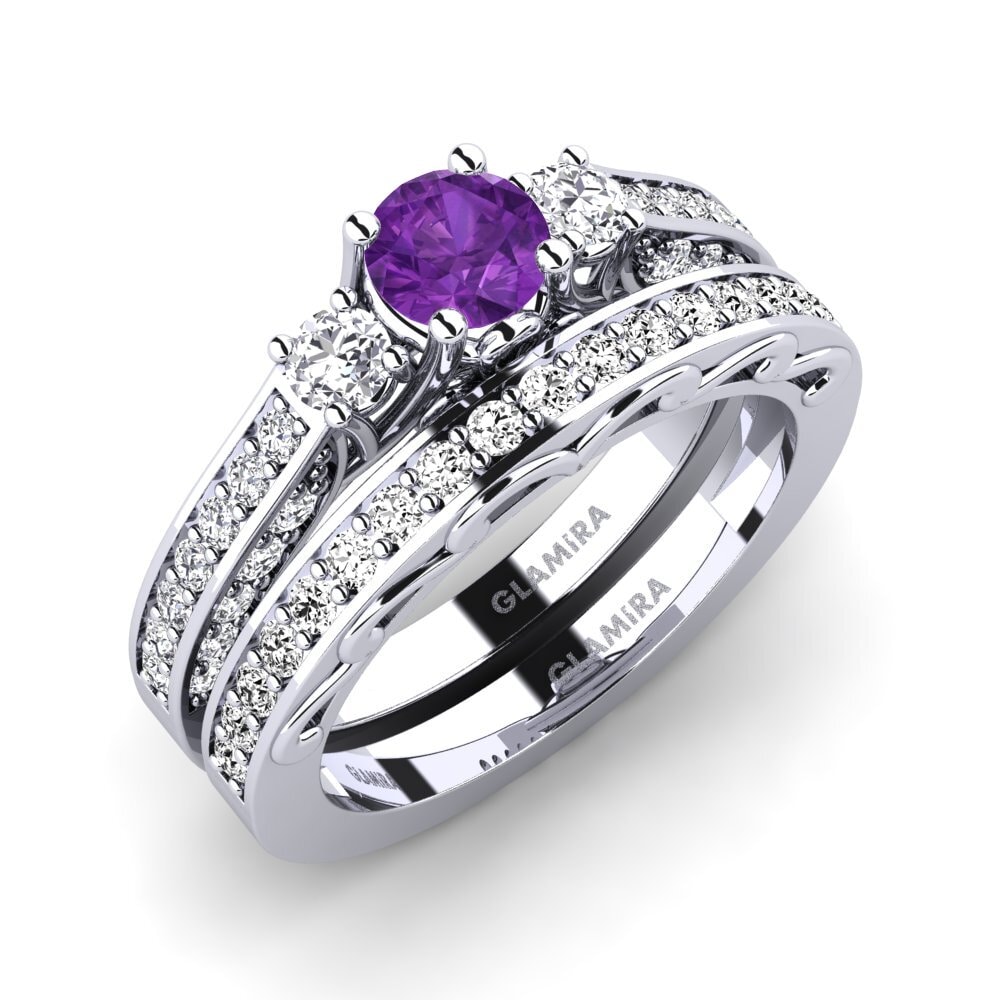 Amethyst Bridal Set Gemmiferous