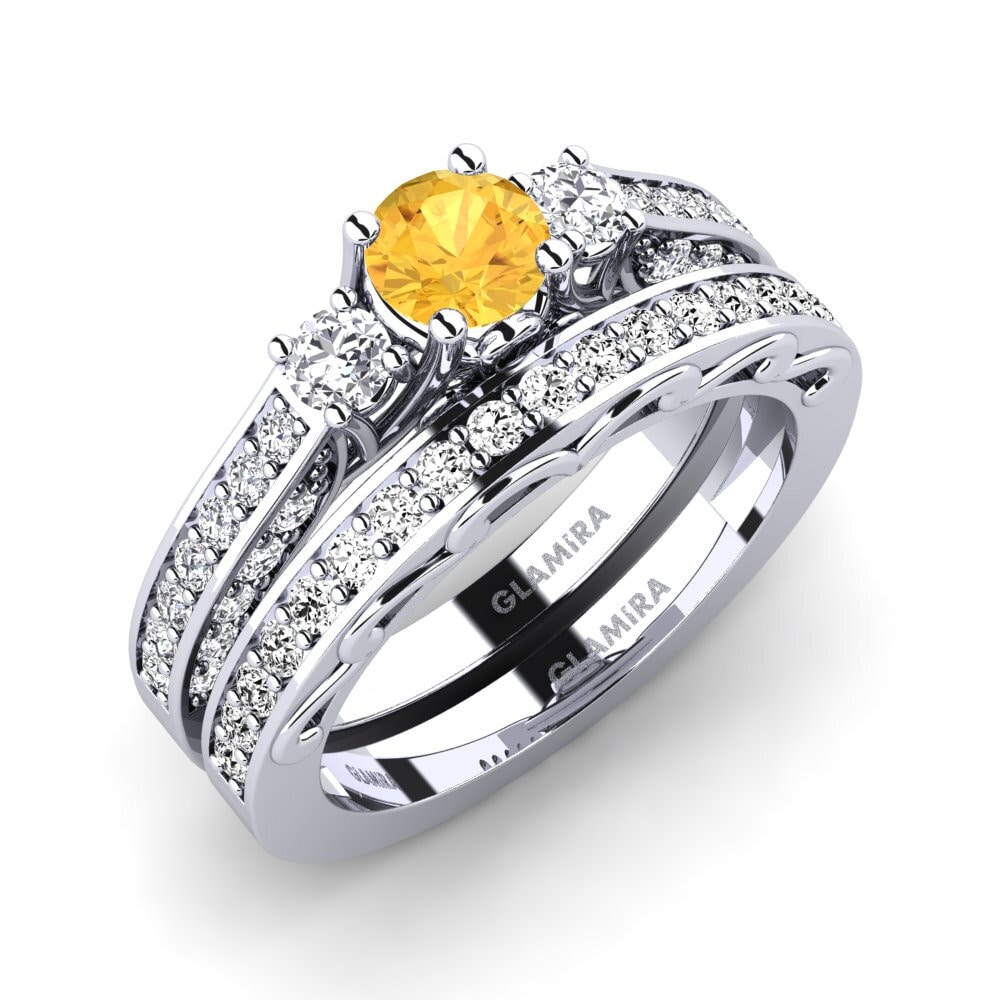Citrine Ensemble de Bagues Gemmiferous