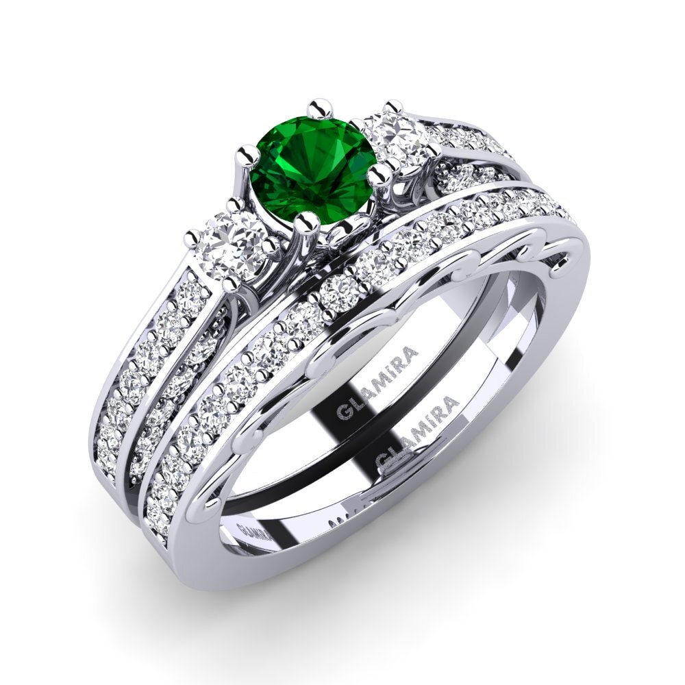 emerald-zirconia Set Pengantin Gemmiferous