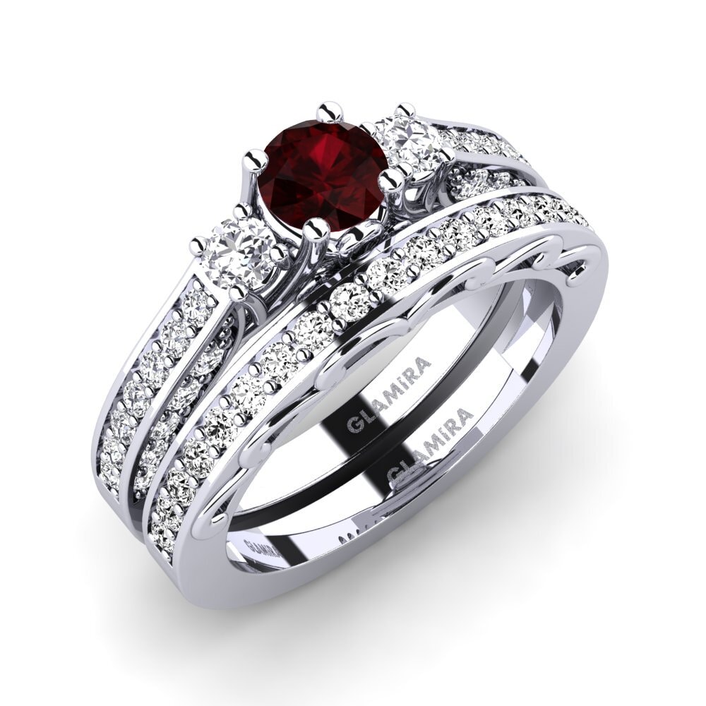 Garnet Bridal Set Gemmiferous