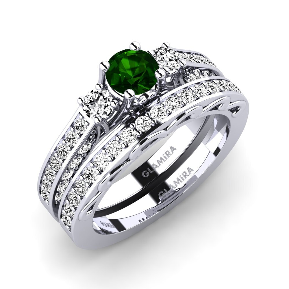 Turmalina verde Set de Anillos Gemmiferous