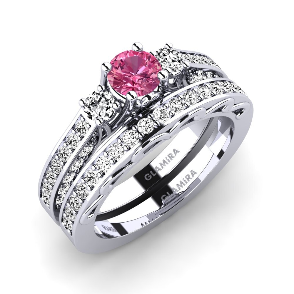 Tourmalin Merah Jambu Set Pengantin Gemmiferous