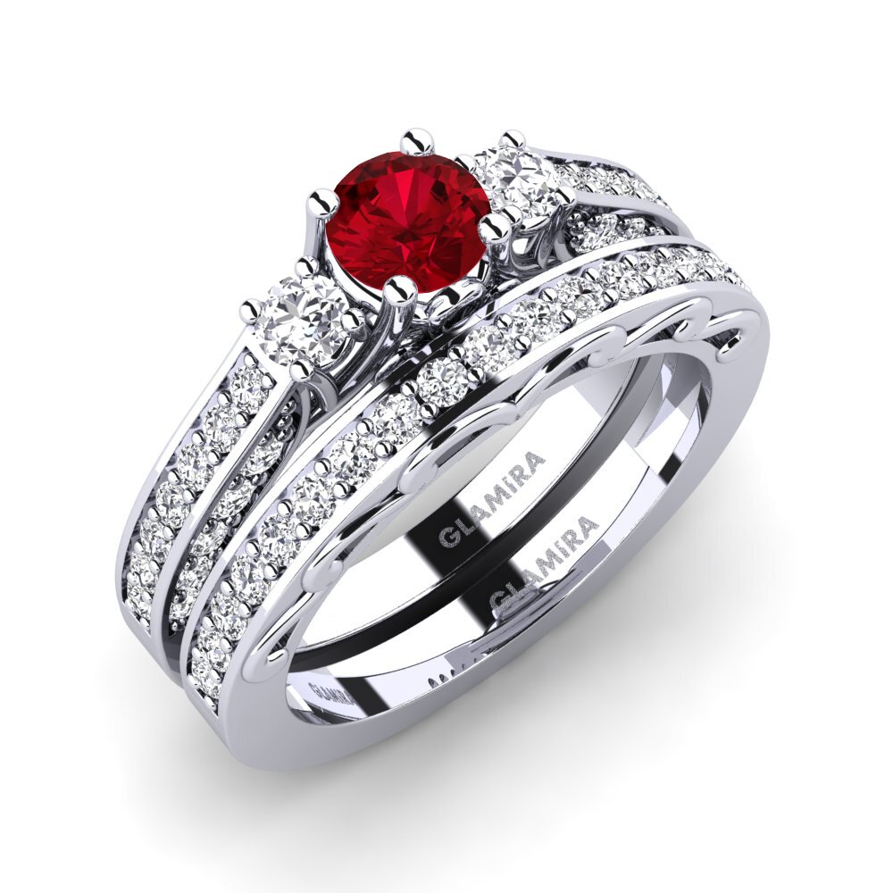 ruby-zirconia Set Pengantin Gemmiferous
