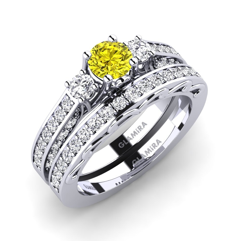 Berlian Kuning Set Pengantin Gemmiferous