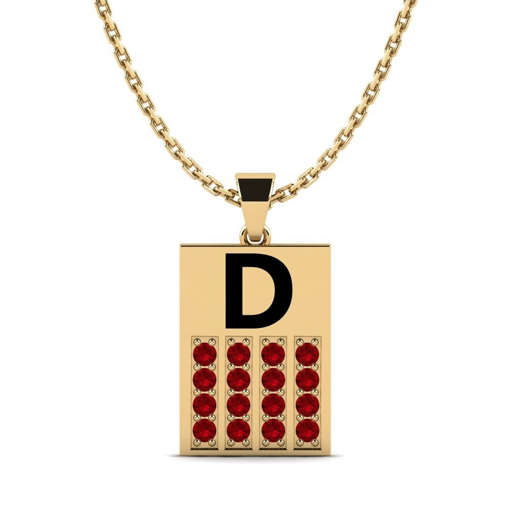Roter Zirkonia Damen anhänger Generale - D
