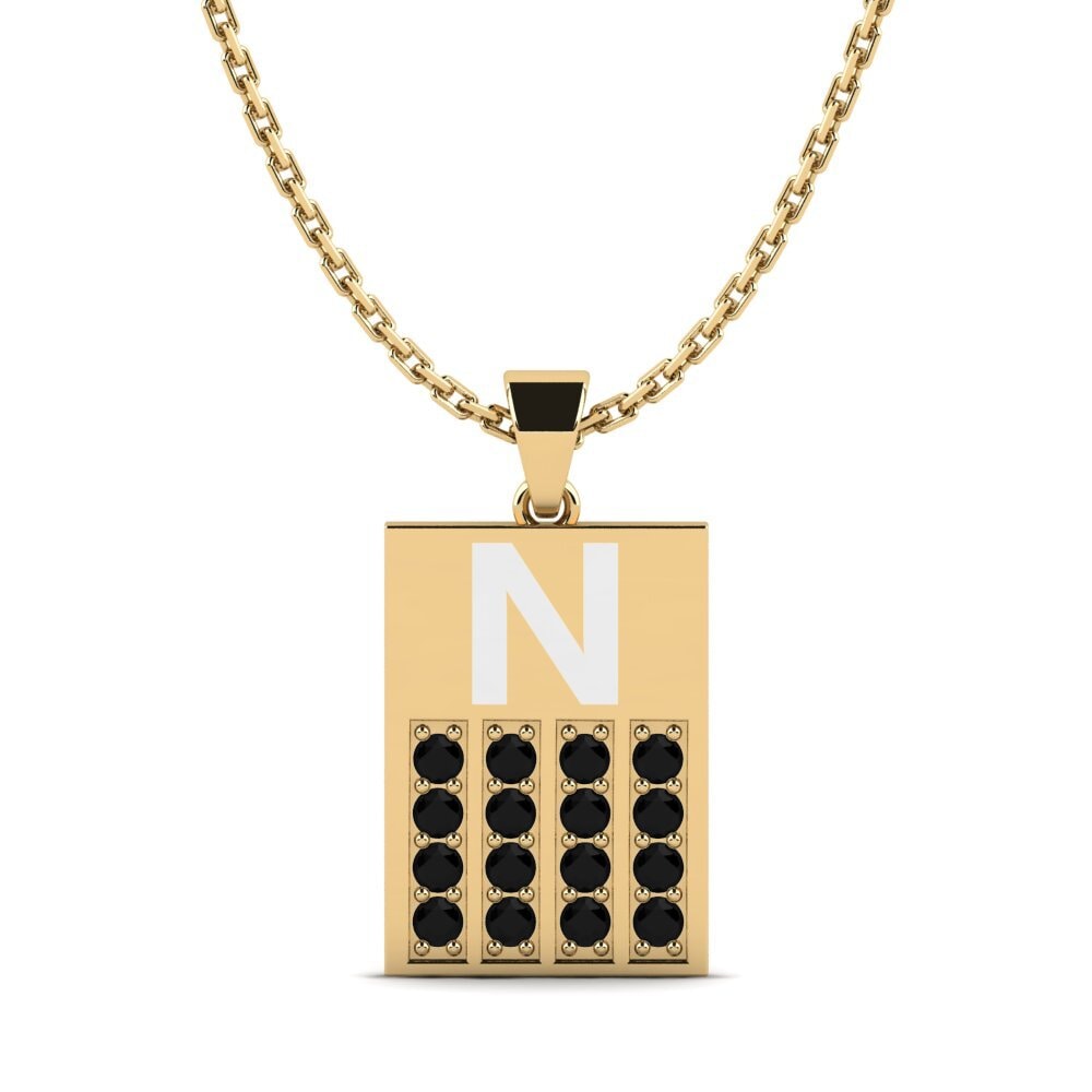 Schwarzer Diamant Damen anhänger Generale - N