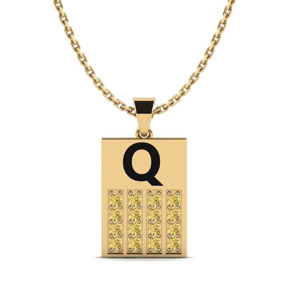 Gelber Diamant Damen anhänger Generale - Q