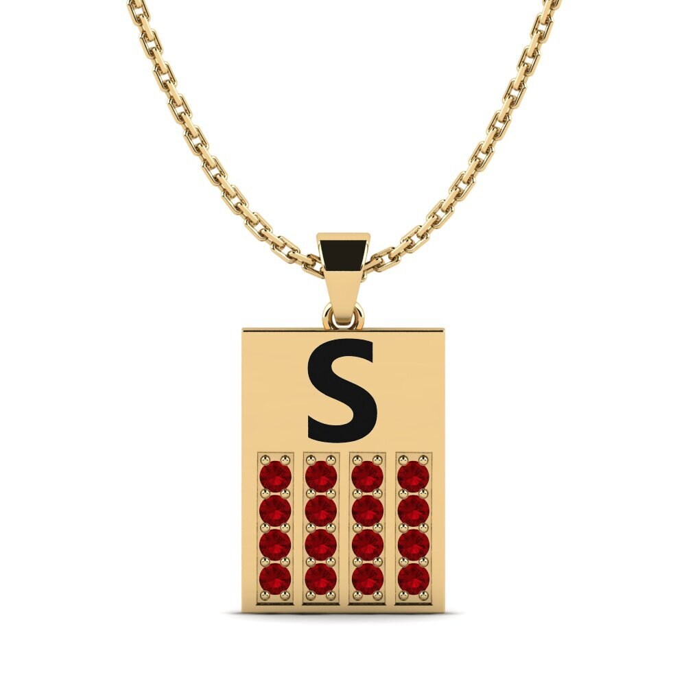 Roter Zirkonia Damen anhänger Generale - S