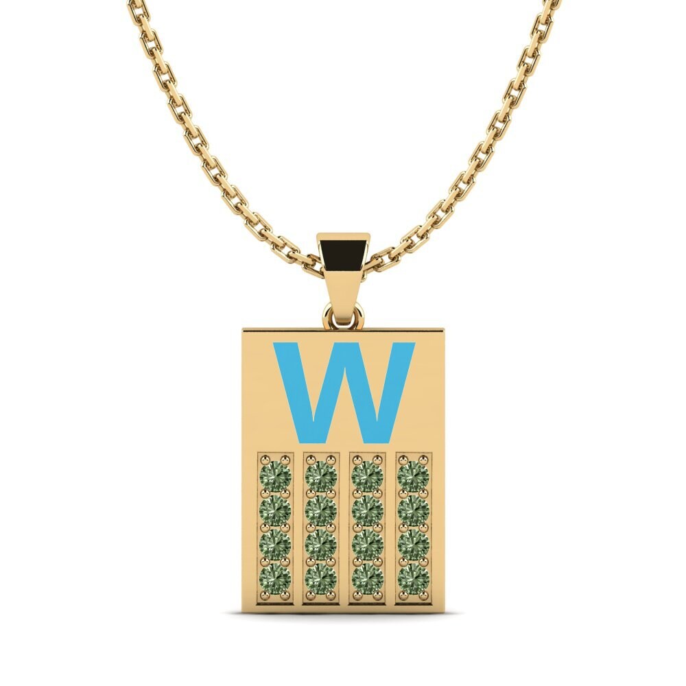 Grüner Diamant Damen anhänger Generale - W