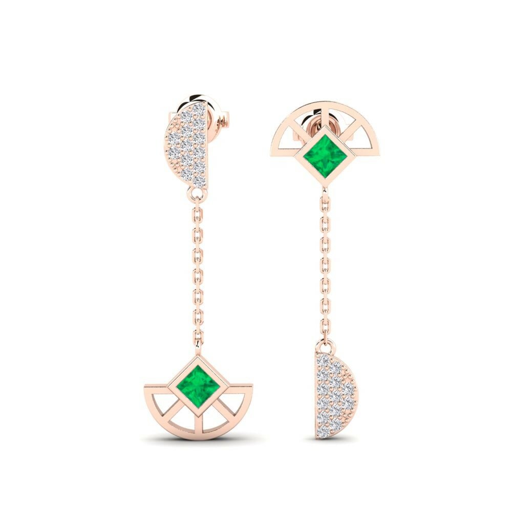 18K Rood Goud Dames Oorbellen Geneviev