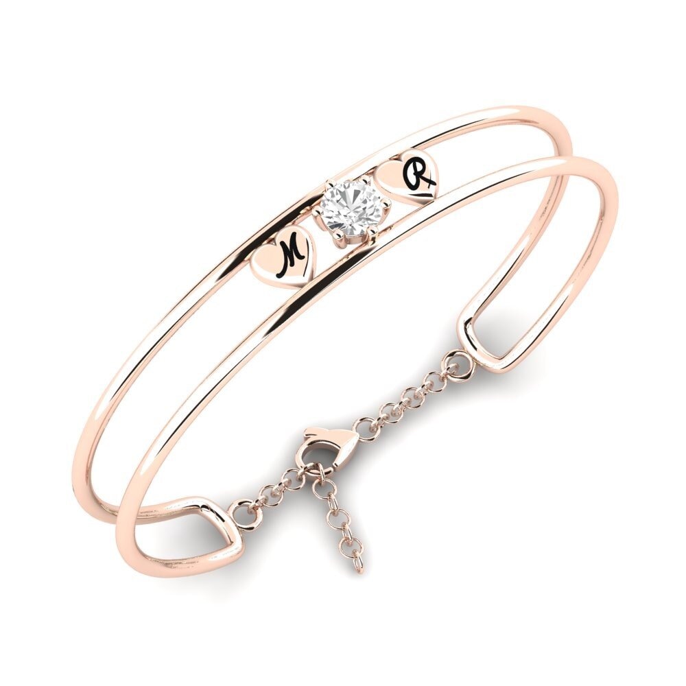 14ct Rose Gold White sapphire Women's Bracelet Genia