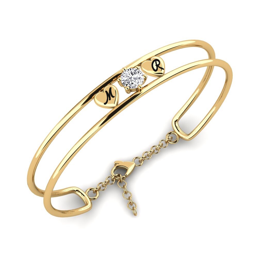14ct Yellow Gold Lab Grown Diamond Women's Bracelet Genia