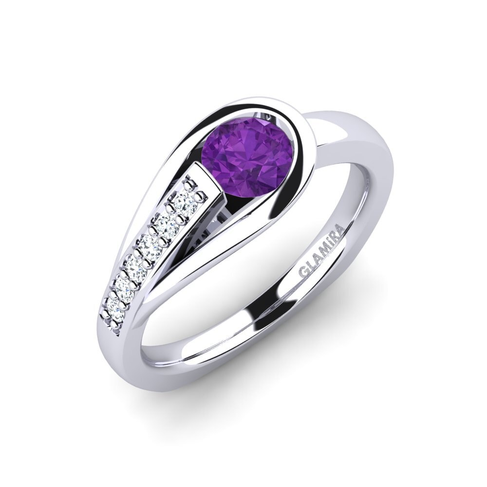 Amethyst Engagement Ring Genifer 0.5 crt