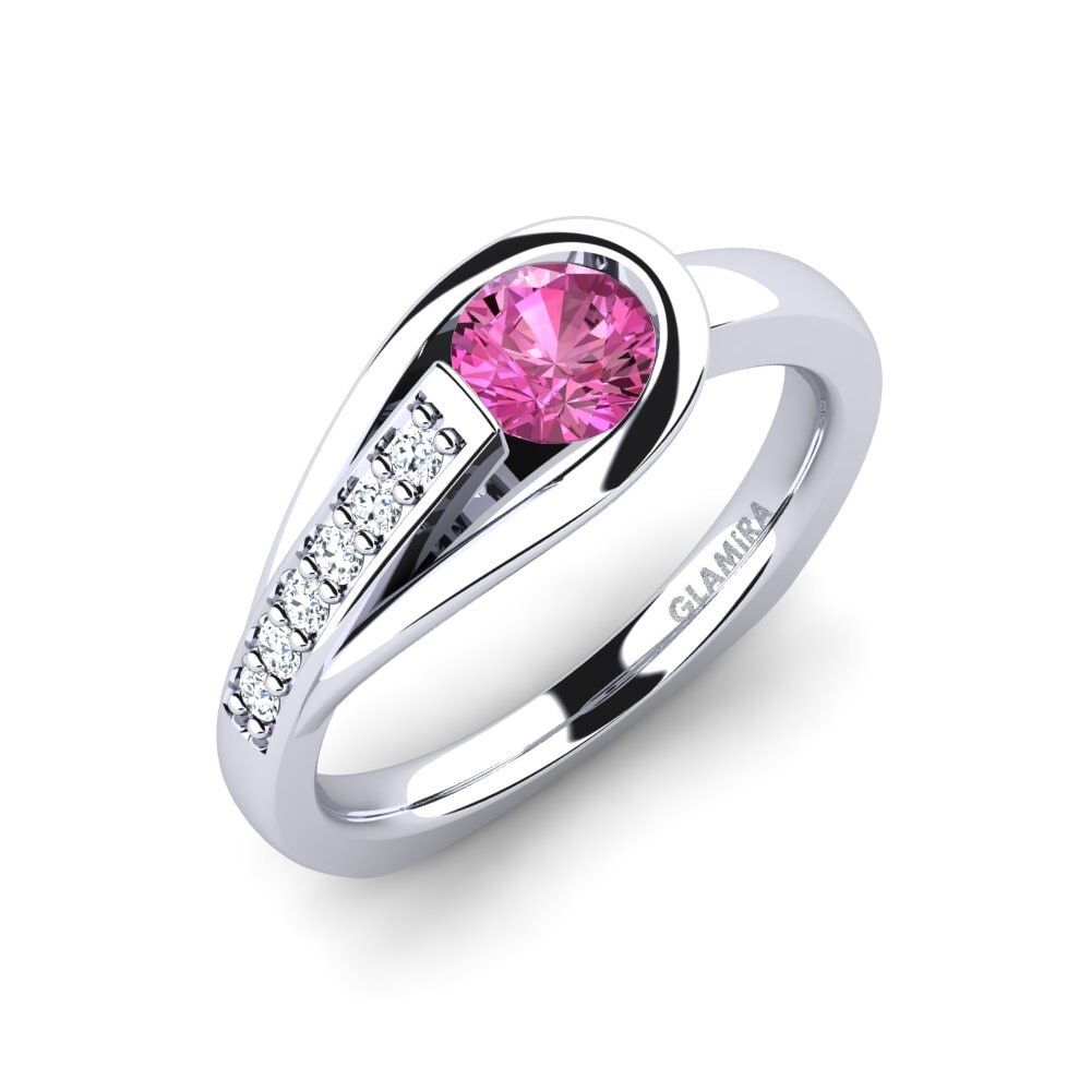 Pink Topaz Engagement Ring Genifer 0.5 crt