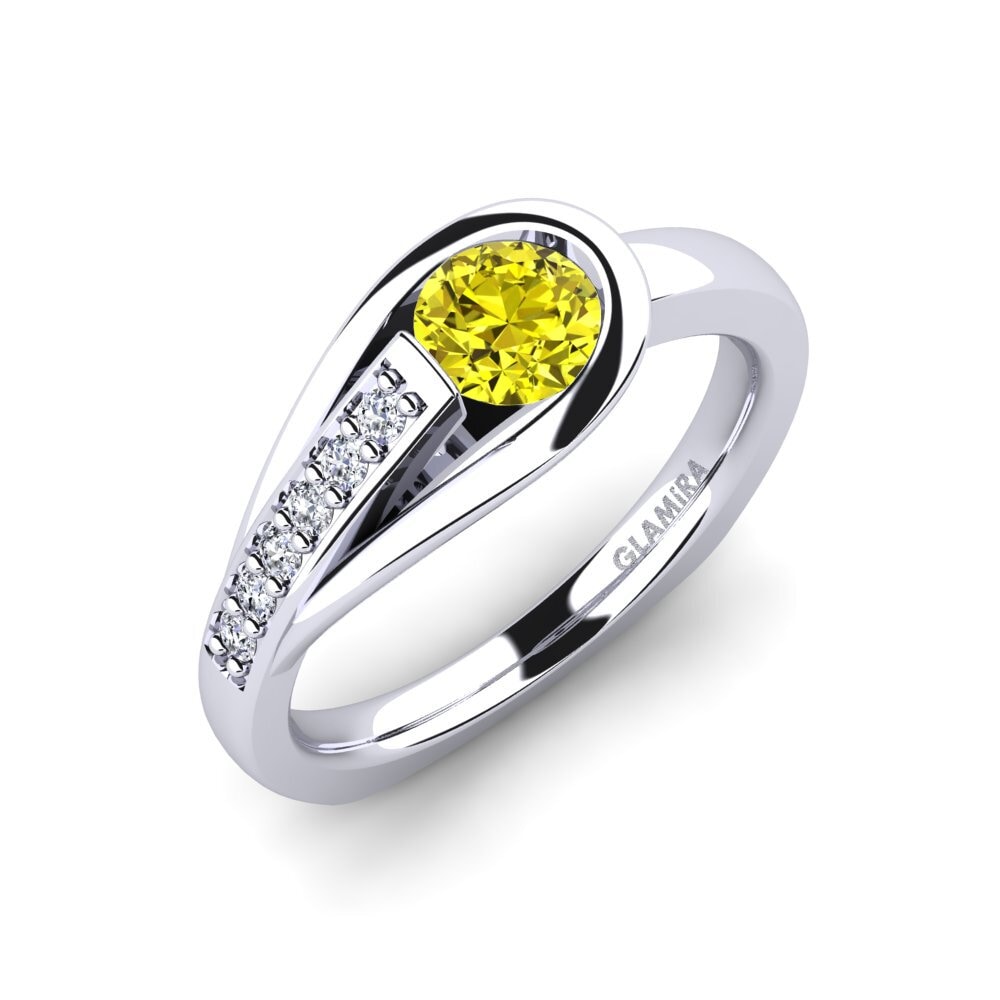 Yellow Diamond Engagement Ring Genifer 0.5 crt
